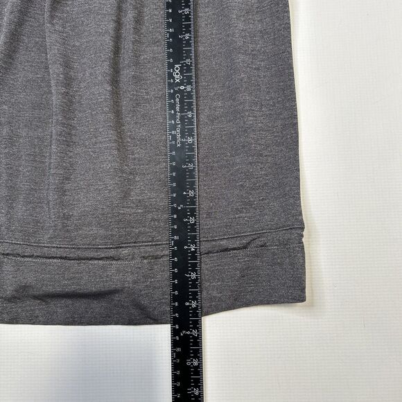 Lululemon Rest Less Heathered Soot Light Tank Top Size 6 Hyper Stripe Relaxed - Picture 8 of 12